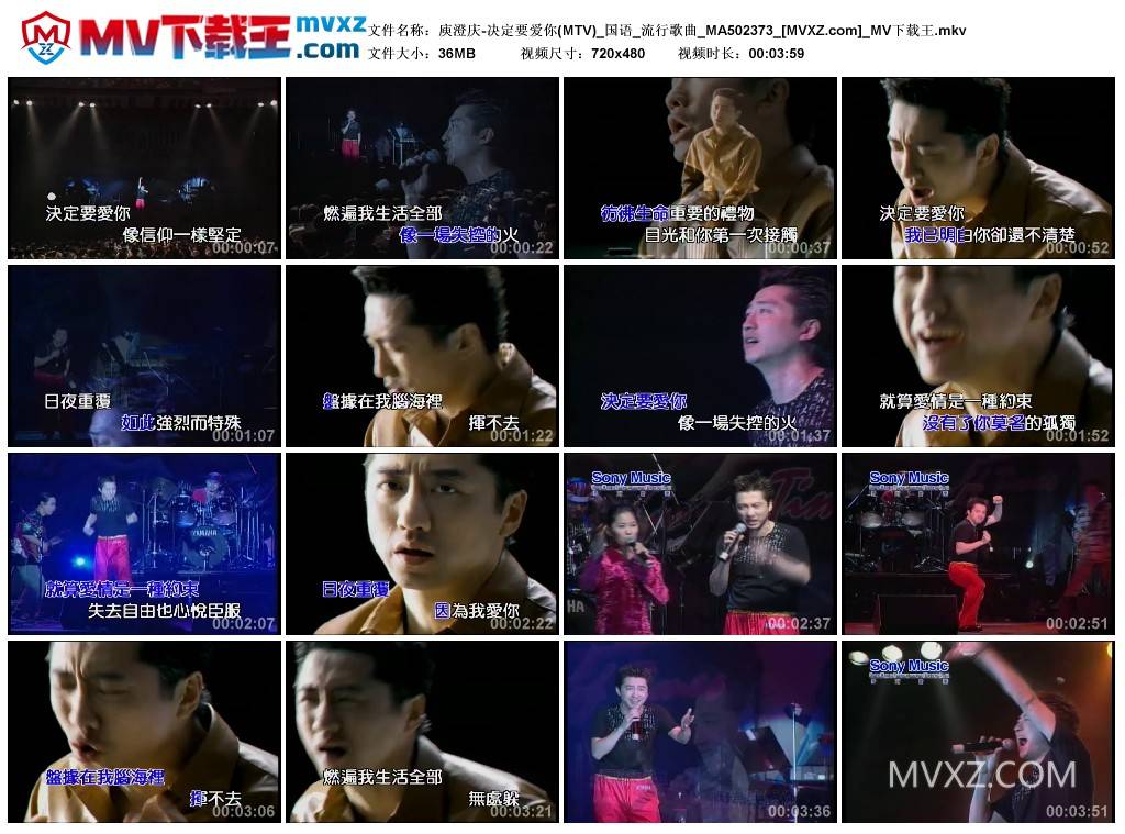 庾澄庆-决定要爱你(MTV)_国语_流行歌曲_MA502373